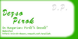 dezso pirok business card